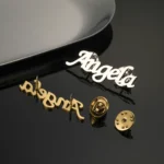 Custom Name Brooch For Women Men Stainless Steel Trendy Pins Badge Nameplate Brooch Jewelry Accessories Weddings Gifts 3