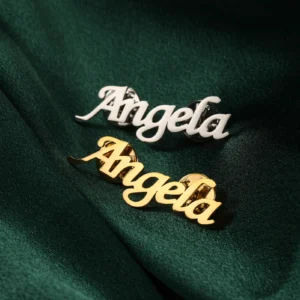 Custom Name Brooch For Women Men Stainless Steel Trendy Pins Badge Nameplate Brooch Jewelry Accessories Weddings Gifts